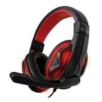 TECHMADE CUFFIA GAMING CON LUCE 3.5MM BLACK RED