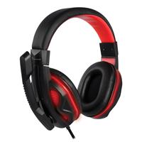 TECHMADE CUFFIA GAMING CON LUCE 3.5MM BLACK RED