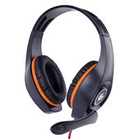 TECHMADE GEMBIRD CUFFIE GAMING CON CONTROLLO VOLUME,ARANCIO-NERE