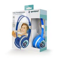 TECHMADE GEMBIRD KIDS HEADPHONES WITH VOLUME LIMITER BLUE