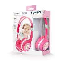 TECHMADE GEMBIRD CUFFIE PER BAMBINI CON LIMITATORE VOLUME ROSA