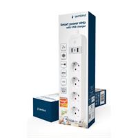 TECHMADE GEMBIRD MULTIPRESA SMART USB, 4 PRESE, BIANCA