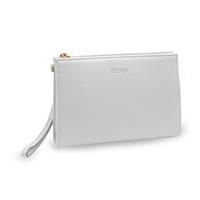 ETRES HANDBAG WHITE-GOLD IN SIMILPELLE CON ZIP E TRACOLLA