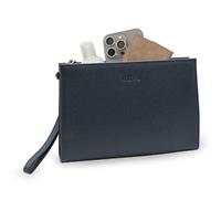 ETRES HANDBAG SAFFIANO BLUE - GOLD CON ZIP E TRACOLLA