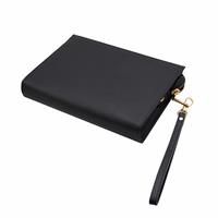 ETRES HANDBAG SAFFIANO BLACK - GOLD CON ZIP E TRACOLLA