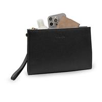 ETRES HANDBAG SAFFIANO BLACK - GOLD CON ZIP E TRACOLLA