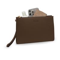 ETRES HANDBAG BROWN - GOLD CON ZIP E TRACOLLA