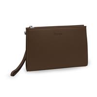 ETRES HANDBAG BROWN - SILVER CON ZIP E TRACOLLA