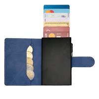 ETRES SMART WALLET SLIDE PORTACARTE IN METALLO BLU MAGSAFE