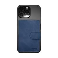 ETRES SMART WALLET SLIDE PORTACARTE IN METALLO BLU MAGSAFE