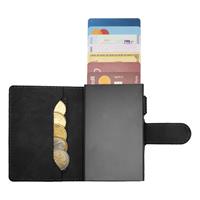 ETRES SMART WALLET SLIDE PORTACARTE IN METALLO SAFFIANO BLACK