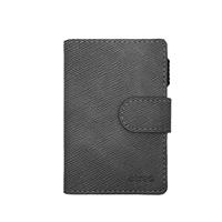 ETRES SMART WALLET SLIDE PORTACARTE IN METALLO SAFFIANO GREY