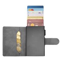 ETRES SMART WALLET SLIDE PORTACARTE IN METALLO SAFFIANO GREY