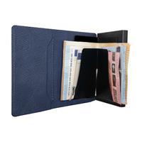 ETRES SMART WALLET SLIDE PORTACARTE IN METALLO SAFFIANO DARK BLU