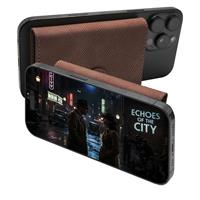 ETRES SMART WALLET SLIDE PORTACARTE IN METALLO SAFFIANO DARK BR