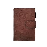 ETRES SMART WALLET SLIDE PORTACARTE IN METALLO SAFFIANO DARK BR