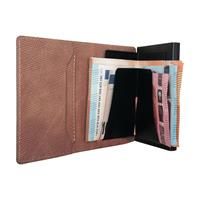ETRES SMART WALLET SLIDE PORTACARTE IN METALLO SAFFIANO DARK BR