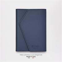 ETRES ITALIA WALLET MODELLO ROMA GENUINE LEATHER CLASSIC BLU
