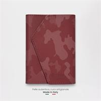 ETRES ITALIA WALLET MODELLO ROMA GENUINE LEATHER CAM RED