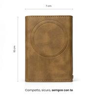 TECHMADE SMART WALLET PORTACARTE BASIC LIGHT BROWN