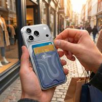 TECHMADE SMART WALLET SLIM DESIGN MAGNETIC 3 CARTE LIQUID-BLU