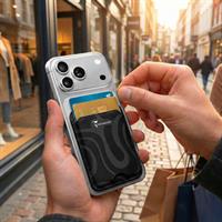 TECHMADE SMART WALLET SLIM DESIGN MAGNETIC 3 CARTE LIQUID-NERO