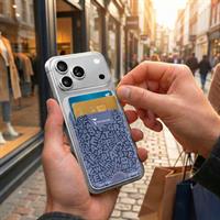TECHMADE SMART WALLET SLIM DESIGN MAGNETIC 3 CARTE WRITE-BLU