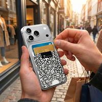 TECHMADE SMART WALLET SLIM DESIGN MAGNETIC 3 CARTE WRITE-NERO