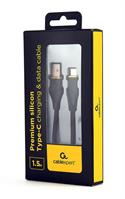 TECHMADE GEMBIRD CAVO USB TYPE-C SILICONE PREMIUM 1.5M NERO