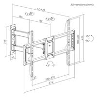 TECHMADE GEMBIRD SUPPORTO DA PARETE PER TV FULL MOTION 37-90