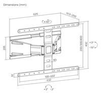 TECHMADE GEMBIRD SUPPORTO DA PARETE PER TV FULL MOTION 43-90