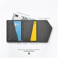 ETRES EASY WALLET NATURAL GENUINE LEATHER BLACK
