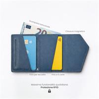 ETRES EASY WALLET NATURAL GENUINE LEATHER BLUE