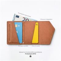 ETRES EASY WALLET NATURAL GENUINE LEATHER BROWN