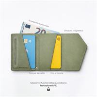ETRES EASY WALLET NATURAL GENUINE LEATHER LIGHT GREEN
