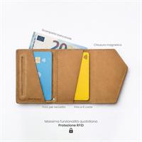 ETRES EASY WALLET NATURAL GENUINE LEATHER LIGHT BROWN