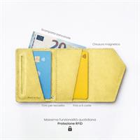 ETRES EASY WALLET NATURAL GENUINE LEATHER YELLOW