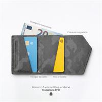 ETRES EASY WALLET CAM. GENUINE LEATHER BLACK