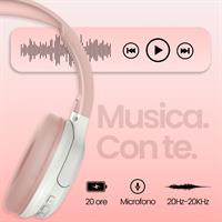 TECHMADE CUFFIE WIRELESS COLORE ROSA