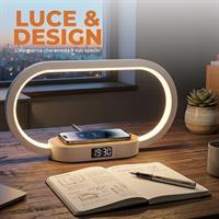 TECHMADE OROLOGIO DIGITALE RICARICA WIRELESS 15W BAMBOO