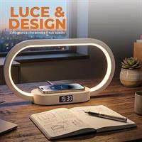 TECHMADE CLOCK SVEGLIA DIGITALE RICARICA WIRELESS 15W BIANCA