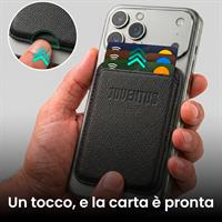 TECHMADE WALLET PORTACARTE MAGNETICO JUVENTUS CLASSIC BLACK
