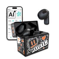 TECHMADE EARBUDS PATTERN ARANCIONE CON INTELLIGENZA ARTIFICIALE