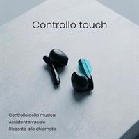 TECHMADE AURICOLARI SENZA FILO CON BOX DI RICARICA CON AI NERI