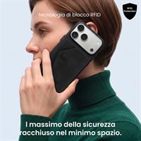 ETRES WALLET EASY IN PU LEATHER BLACK CON BOTTONE