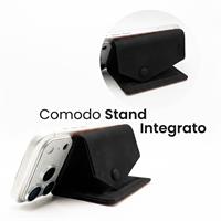ETRES WALLET EASY IN PU LEATHER BLACK CON BOTTONE