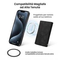ETRES WALLET EASY IN PU LEATHER BLACK CON BOTTONE