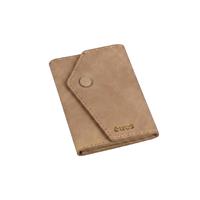 ETRES EASY WALLET IN PU LEATHER CON BOTTONE LIGHT BROWN