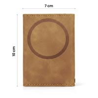 ETRES WALLET EASY IN PU LEATHER LIGHT BROWN CON BOTTONE
