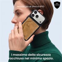 ETRES WALLET EASY IN PU LEATHER LIGHT BROWN CON BOTTONE
